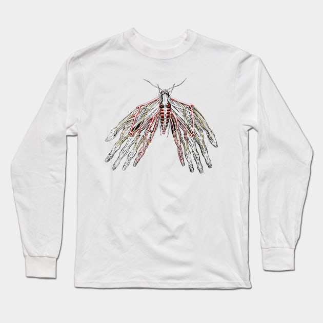 Moth Long Sleeve T-Shirt by RaLiz